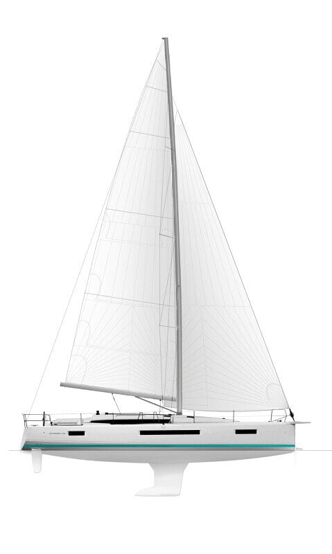 Jeanneau Sun Odyssey 490 keittiö, ensiluokkainen varustelu ja tehokas tilankäyttö.