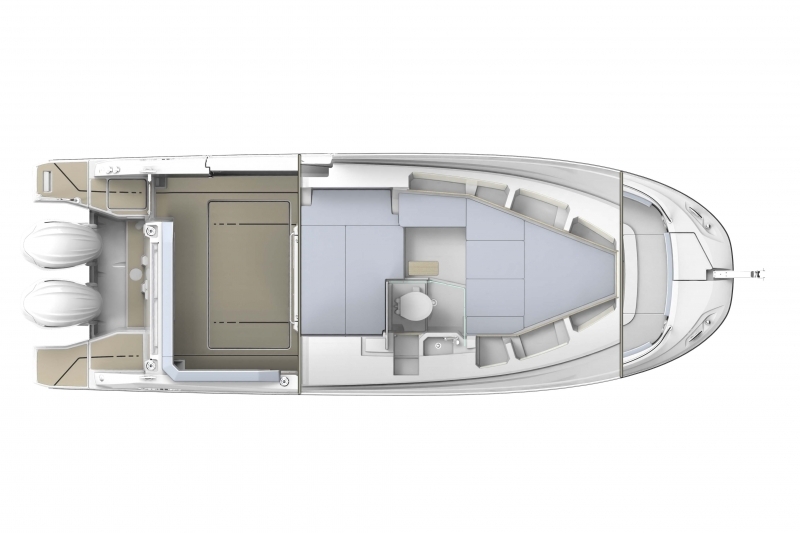 Jeanneau Cap Camarat 9 Center Console Serie 2 UUTUUS sisätilat