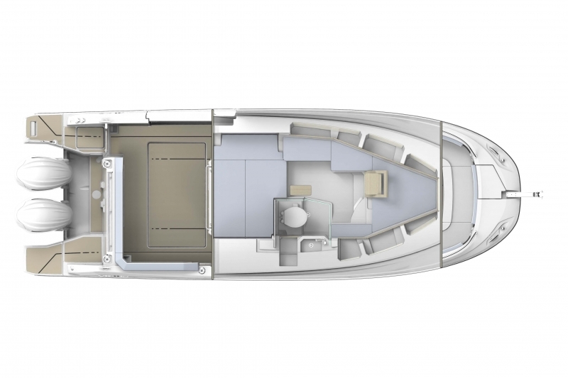 Jeanneau Cap Camarat 9 Center Console Serie 2 UUTUUS makuupaikat