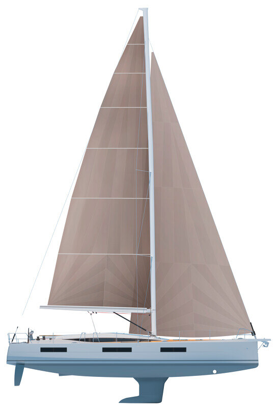 Jeanneau Yachts 60 purjehtimassa avomerellä, täydellinen yhdistelmä mukavuutta ja suorituskykyä.