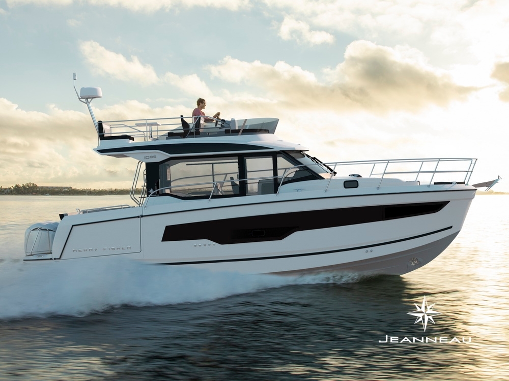 Jeanneau MerryFisher 1095 FLY Serie2 odotettu uutuus Cannesin Venemessuilla